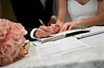 Bride and Groom Signing Register