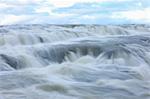 Gros plan de d'eau de Gullfoss, rivière Hvita, Islande