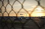 Avion atterrissage aéroport Heathrow, Londres, Angleterre