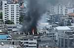 Building on Fire, Bangkok, Thailand