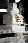 Close-up of Wedding Cake on Dessert Table at Wedding