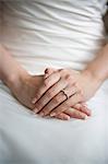 Bride's Hands with Engagement Ring