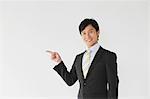 Businessman Pointing With His Index Finger