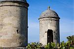 Towers of Chateau Saint-Georges in Saint Emilion, Bordeaux, Gironde, Aquitaine, France