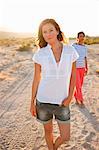 Two Women in the Desert at Sunset, Near Cabo Pulmo, Baja California Sur, Mexico