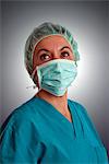 Theater-Krankenschwester in medizinische Peelings