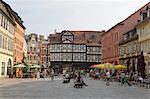 Historique place du marché, Quedlinburg, Harz, Harz, Saxe Anhalt Allemagne