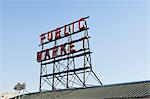 Signe de marché de Pike Place à Seattle, Washington, Etats-Unis