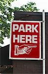 Park Here Sign, Seattle, Washington, USA