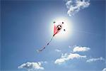 Kite in front of the sun