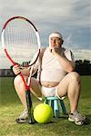 Large tennis player portrait