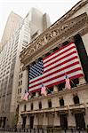 New Yorker Börse am 4. Juli, Wall Street, Manhattan, New York City, New York, USA