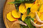 Golden Beets and Red Onion Dish