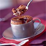 Chocolate and coffee souflée