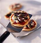 Pizzas mini aubergine