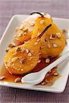 Roast pears with spices and dried fruit