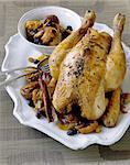 Capon and figs with saffron