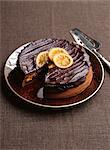 Chocolate and confit orange cake