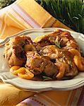 Rabbit with apricots and rosemary