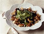 Veal sweetbread and almond salad