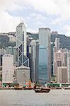 Blick auf Hong Kong Island von Kowloon, Hong Kong, China