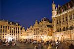 People in Grand Place, Brussels, Belgium