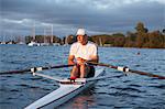 Man Rowing, Lake Ontario, Ontario, Canada