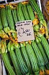 Zucchini in Market, Campo de Fiori, Rome, Italy