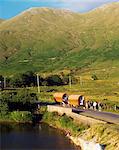 Doo Lough, Co. Mayo, Irland, traditionelle Wohnwagen