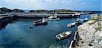 Co Antrim, Ballintoy Harbour, falaises calcaires,