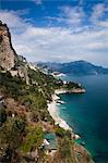 Vue d'Amalfi Coast, Campania, Italie