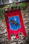 Flag, Gubbio, Umbria, Italy