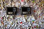 Telephones on Wall at Juliet's Balcony, Verona, Veneto, Italy