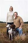 Portrait of Couple With Dogs, Houston, Texas, USA