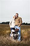 Portrait de Couple avec chiens, Houston, Texas, USA