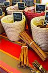 Spices at Market, Carcassonne, Aude, Languedoc-Roussillon, France