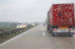 Blurred View of Traffic on Autobahn, Hannover, Lower Saxony, Germany