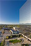 Morning view of the Robert B. Atwood office building in downtown Anchorage, Southcentral Alaska, Summer