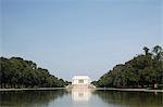 Lincoln memorial and reflecting pool, Washington DC, USA