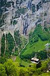 Téléphérique de Stechelberg, région de la Jungfrau, Alpes bernoises, Suisse