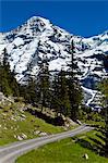 Mountain Trail in Jungfrau Region, Bernese Alps, Switzerland