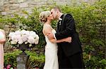 Bride and Groom Kissing