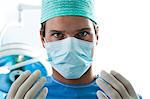 Close up of surgeon in operating room