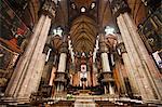 Intérieur de la cathédrale de Milan, Milan, Province de Milan, Lombardie, Italie