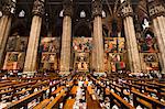 Interior of Milan Cathedral, Milan, Province of Milan, Lombardy, Italy