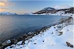 Coast in Winter, Sorfjorden, Vasstrand, Troms, Norway