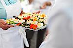 Server with Tray of Deviled Eggs