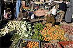 Fruits et légumes du marché nearr de décrochage, Asni, Marrakech, Maroc, Afrique du Nord, Afrique