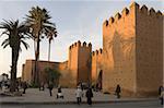 Remparts qui entourent la médina, Rabat, Maroc, l'Afrique du Nord, l'Afrique