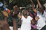 Memorial day celebration one month after the January 2010 earthquake, Port au Prince, Haiti, West Indies, Caribbean, Central America